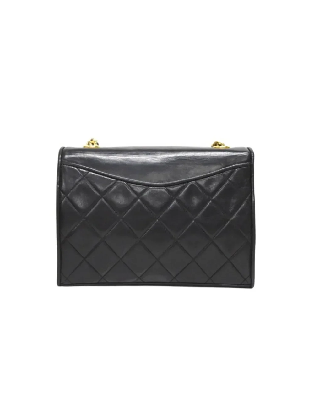 Chanel S Flap S Chain Shoulder Bag CC Logo Lambskin Black Gold
